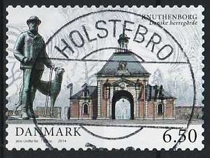 FRIMÆRKER DANMARK | 2014 - AFA 1783 - Danske herregårde III - 6,50 Kr. Knuthenborg - Lux Stemplet Holstebro